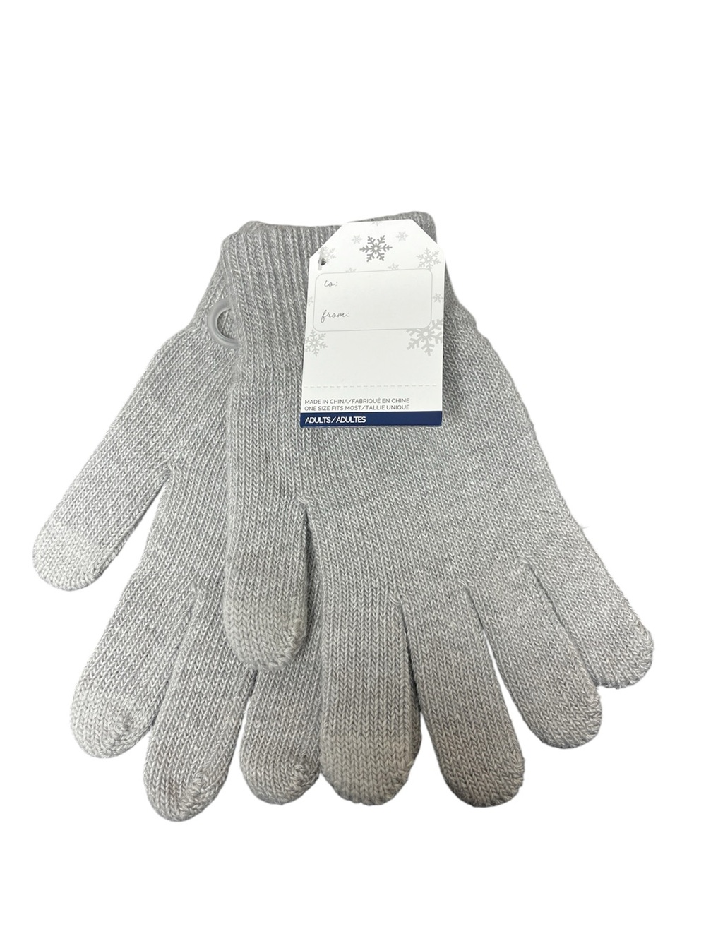 Source Unknown Silver Gray Knit Gloves